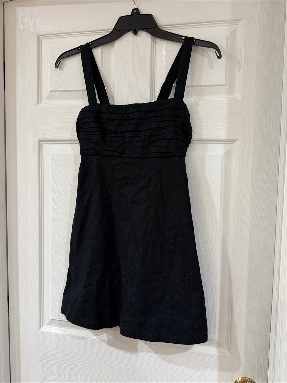Abercrombie & Fitch Black Pleated Bodice Mini Dress